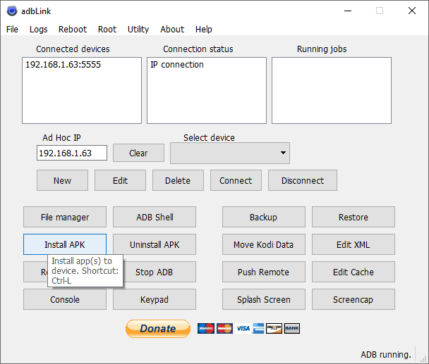 Connecting to a Fire TV device using adbLink