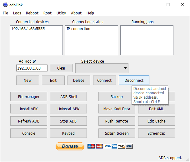 Using adbLink